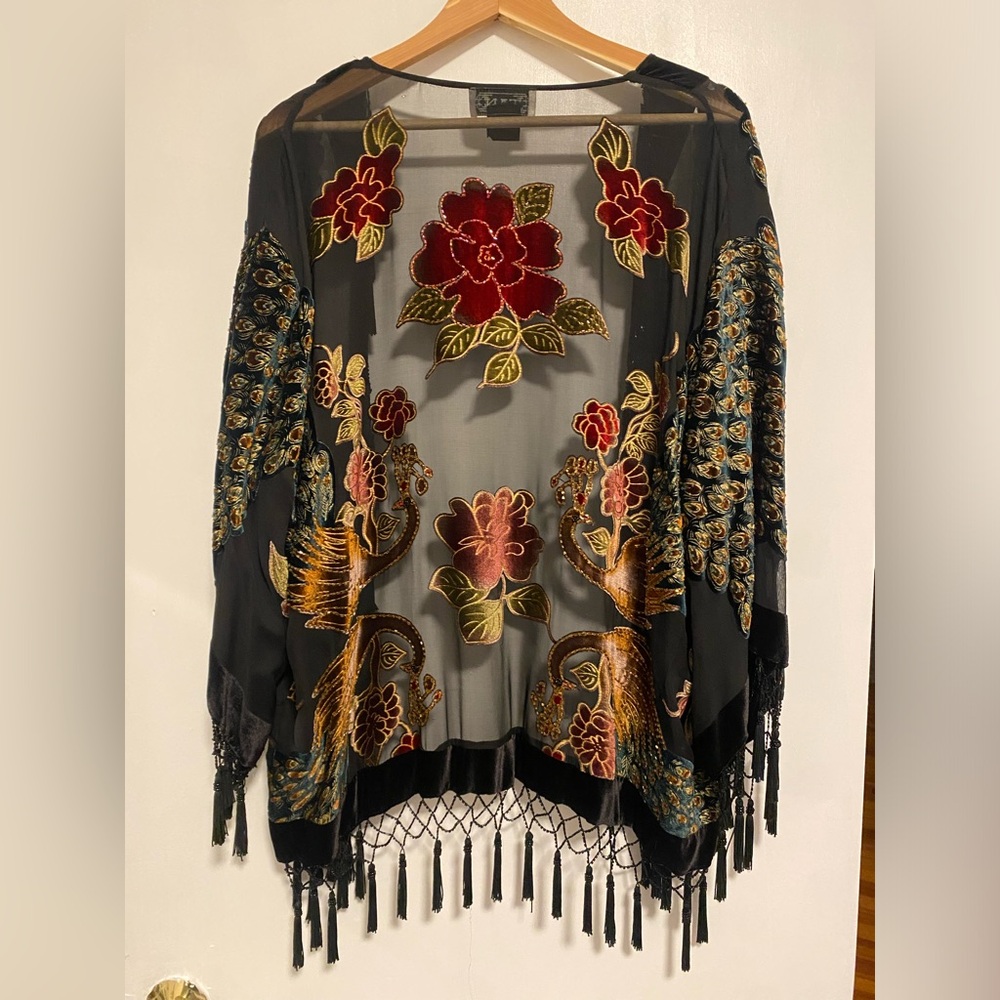 Sheer Floral Kimono